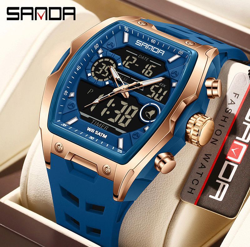 Reloj Caballero Sanda 6235 Doble Hora