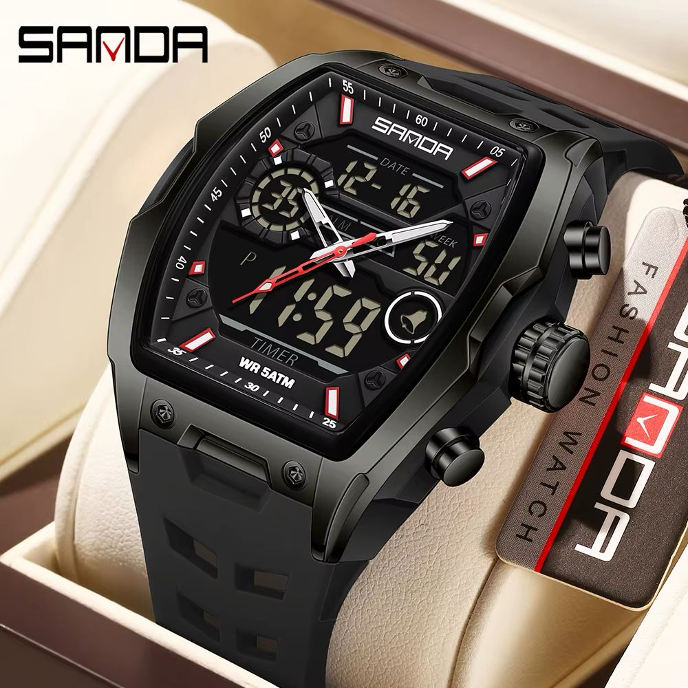 Reloj Caballero Sanda 6235 Doble Hora