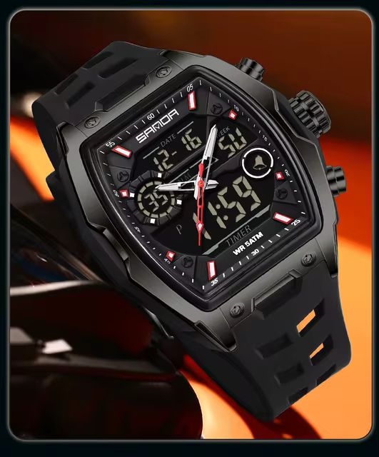 Reloj Caballero Sanda 6235 Doble Hora