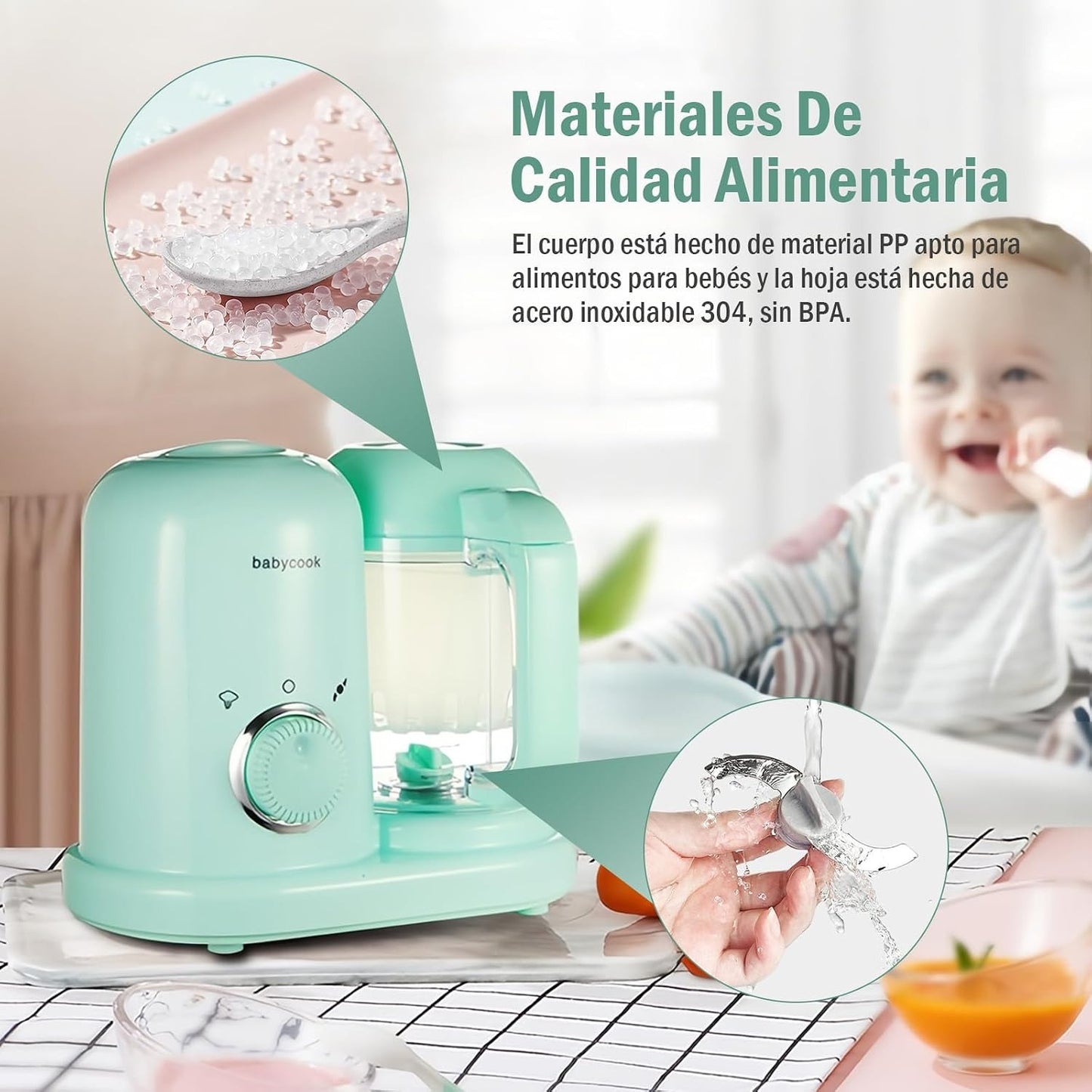 Procesador de Alimentos Bebés 4 en 1