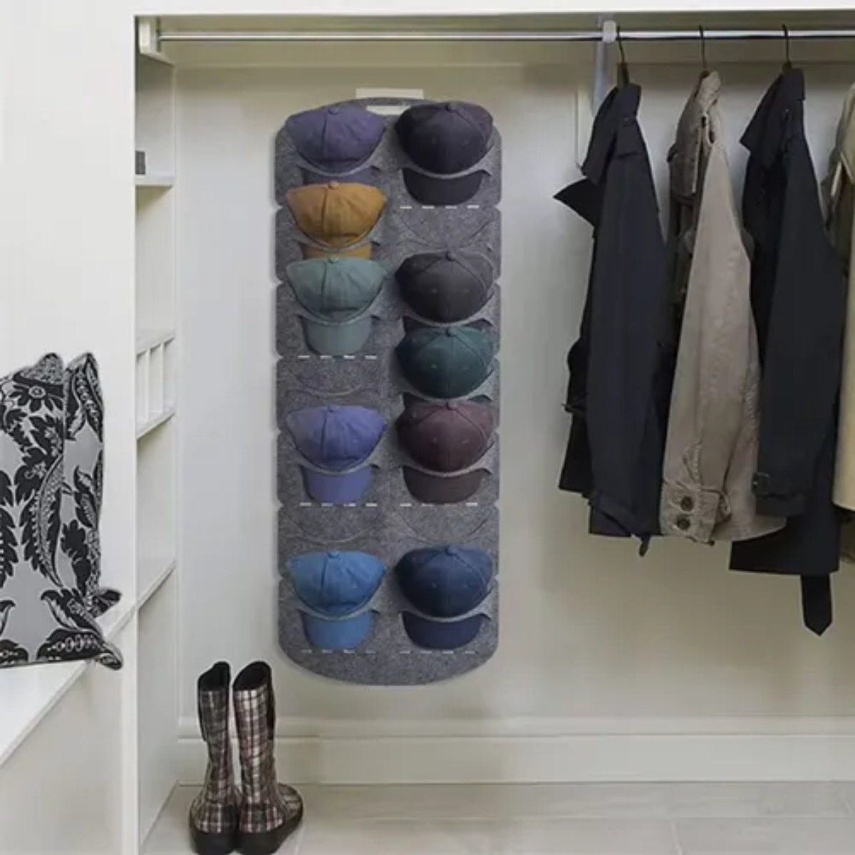 Organizador Colgante Plegable Para 14 Gorras Perchero Closet